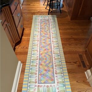 MacKenzie Childs floor mat 2.6 x 8